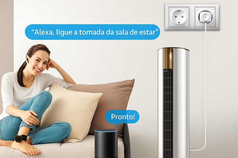 Tomada Inteligente ZigBee (EU) | 16A / 20A  Controle por Voz, Monitoramento de Energia e Automação via Alexa / Google Home