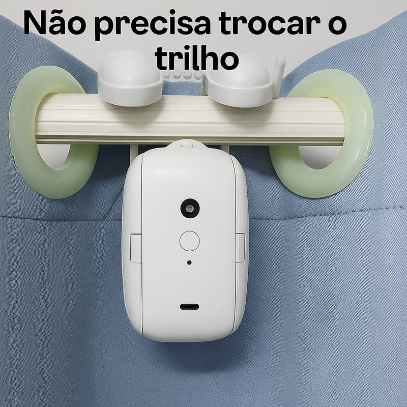Robô Inteligente de Cortina Tuya – Instalação Fácil, APP + Controle por Voz, Compatível com Alexa/Google