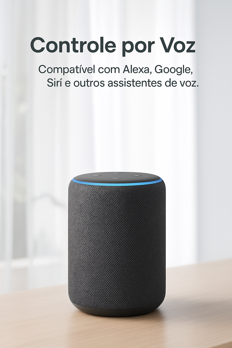 Robô Inteligente de Cortina Tuya – Instalação Fácil, APP + Controle por Voz, Compatível com Alexa/Google