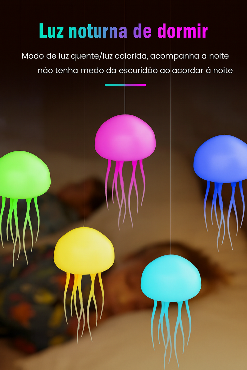 Luminária de cabeceira LED Nihgt Light controle de voz, gradiente e rotatória, fofa decorativa