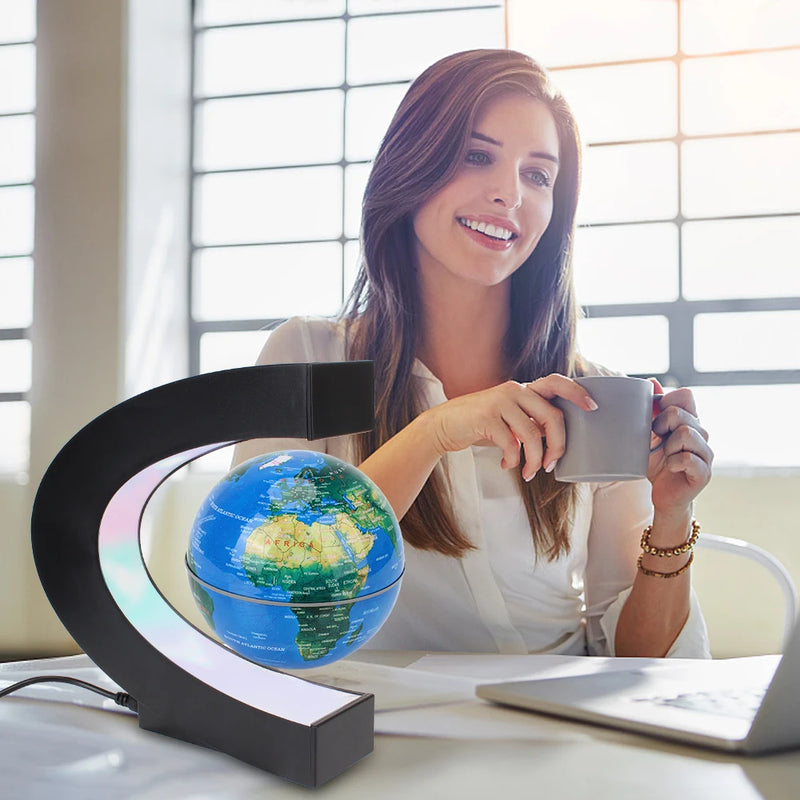 Globo de Levitação Magnética Flutuante LED Mapa Mundi Lâmpada Eletrônica Antigravidade Novidade Bola de Luz Decoração de Casa Presentes de Aniversário