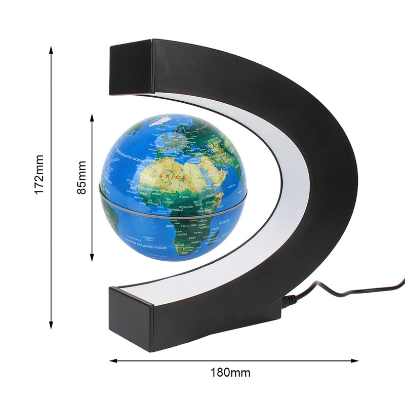 Globo de Levitação Magnética Flutuante LED Mapa Mundi Lâmpada Eletrônica Antigravidade Novidade Bola de Luz Decoração de Casa Presentes de Aniversário