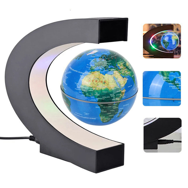 Globo de Levitação Magnética Flutuante LED Mapa Mundi Lâmpada Eletrônica Antigravidade Novidade Bola de Luz Decoração de Casa Presentes de Aniversário