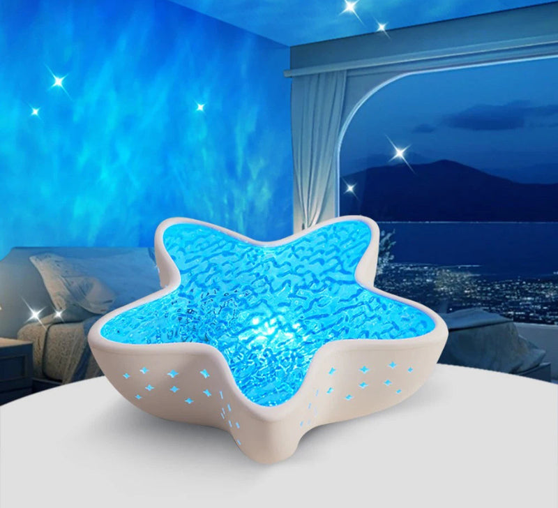 Luminária Projetor Estrela-do-Mar – Transforme o Quarto com 7 Cores Mágicas ✨ | Luz Noturna Infantil, Abajur de Mesa Regulável, Presente Criativo e Encantador 🎁