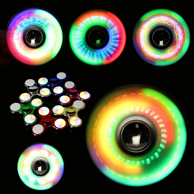 Spinner de Mão com LED Luminoso – Brilha no Escuro, Anti-Estresse e Diversão Garantida