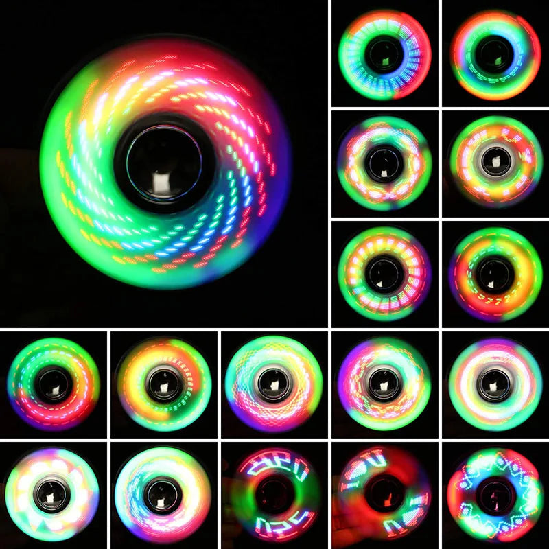 Spinner de Mão com LED Luminoso – Brilha no Escuro, Anti-Estresse e Diversão Garantida