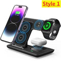 Carregador Sem Fio 3 em 1 Dobrável – iPhone, Apple Watch e AirPods | Rápido, Portátil e Seguro