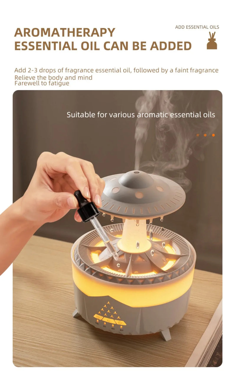 Difusor De Óleo Essencial De Aromaterapia, Umidificador De Ar Forma UFO