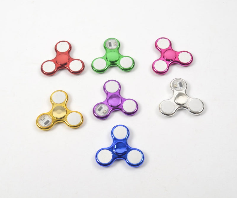 Spinner de Mão com LED Luminoso – Brilha no Escuro, Anti-Estresse e Diversão Garantida