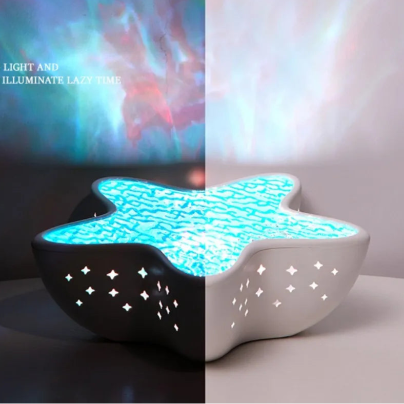 Luminária Projetor Estrela-do-Mar – Transforme o Quarto com 7 Cores Mágicas ✨ | Luz Noturna Infantil, Abajur de Mesa Regulável, Presente Criativo e Encantador 🎁