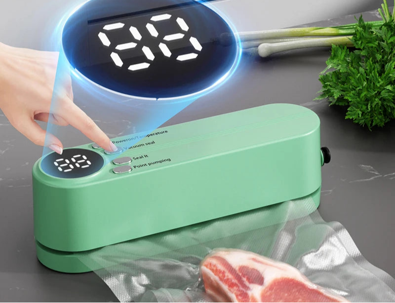 Mini máquina de selagem a vácuo sem fio 2025, USB, totalmente automática, portátil, para embalagem de alimentos, máquina de selagem de plástico